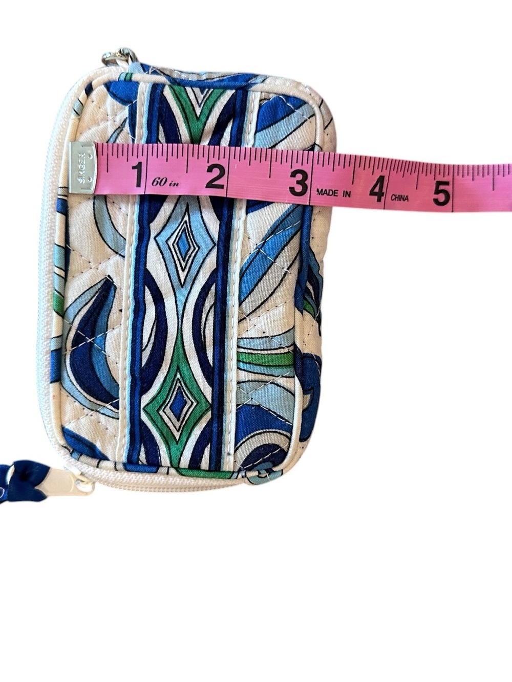 Vera Bradley Tech Case Zipper Wallet Mediterranean White - Picture 4 of 5